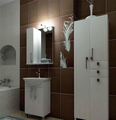Шкаф с зеркалом для ванной Triton Диана 60 (002.42.0600.101.01.01 L) - в интерьере