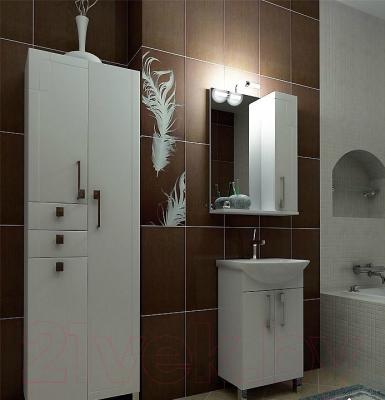 Шкаф с зеркалом для ванной Triton Диана 60 (002.42.0600.101.01.01 R) - в интерьере