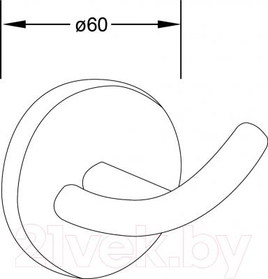 Крючок для ванной Steinberg-Armaturen Series 650.2400 - технический чертеж