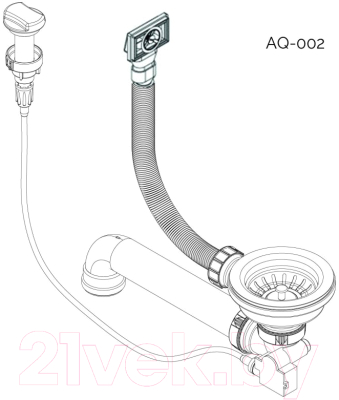 Мойка кухонная Aquasanita SR102AW (серебристый)