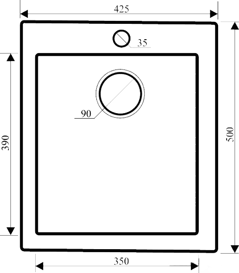 Мойка кухонная Aquasanita SIMPLEX SQS100 (силика)