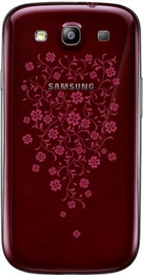 Смартфон Samsung Galaxy S III La Fleur / I9300 (красный) - задняя панель