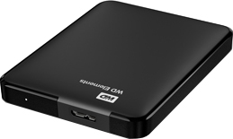Внешний жесткий диск Western Digital Elements Portable 1.5TB (WDBBJH0015BBK) - вид сверху