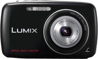 Компактный фотоаппарат Panasonic Lumix DMC-S3EE-K - вид спереди