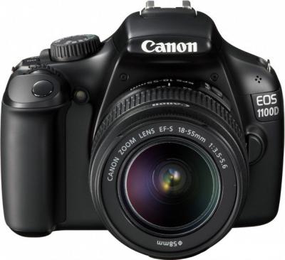 Зеркальный фотоаппарат Canon EOS 1100D Kit 18-55mm IS II Black (с сумкой и картой памяти) - общий вид