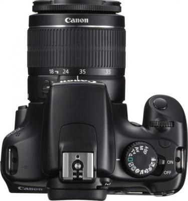 Зеркальный фотоаппарат Canon EOS 1100D Kit 18-55mm IS II Black (с сумкой и картой памяти) - вид сверху