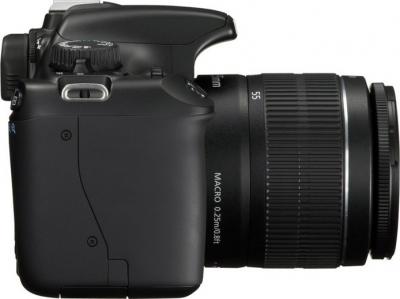 Зеркальный фотоаппарат Canon EOS 1100D Kit 18-55mm IS II Black (с сумкой и картой памяти) - вид сбоку