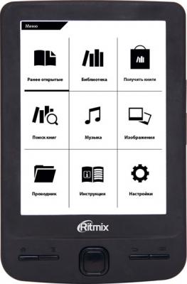 Электронная книга Ritmix RBK-200 (microSD 8Gb) - фронтальный вид