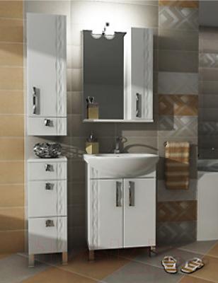 Шкаф с зеркалом для ванной Triton Кристи 80 (003.42.0800.101.01.01 R) - в интерьере