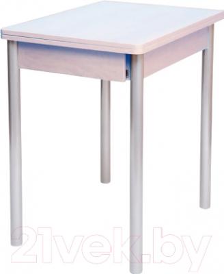 Обеденный стол Древпром Компакт 50x70 (металлик/жемчуг)