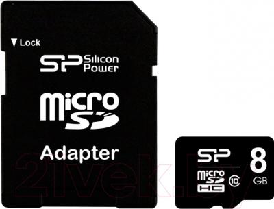 Карта памяти Silicon Power microSDHC (Class 10) 8 Гб (SP008GBSTH010V10-SP)