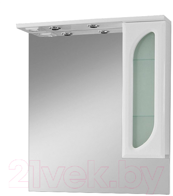 Шкаф с зеркалом для ванной Belux Лира В90Ш (правый)