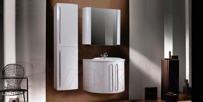 Шкаф с зеркалом для ванной Belux Рото В90 (белый) - в интерьере
