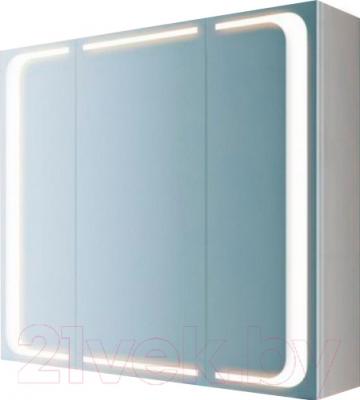 Шкаф с зеркалом для ванной Aqwella Милан / Mil.04.08 (белый)