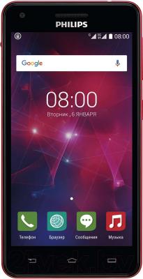 Смартфон Philips Xenium V377 (черно-красный)