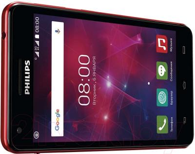 Смартфон Philips Xenium V377 (черно-красный)