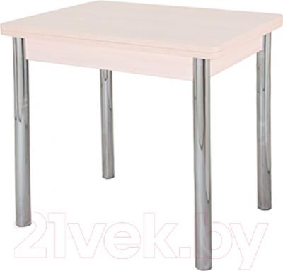 Обеденный стол Домотека Дрезден М2 (хром/молочный дуб)
