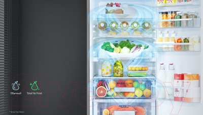 Холодильник с морозильником LG GA-B489SBKZ