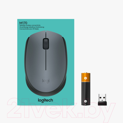 Мышь Logitech M170 910-004642 / 910-004646 (черный/серый)