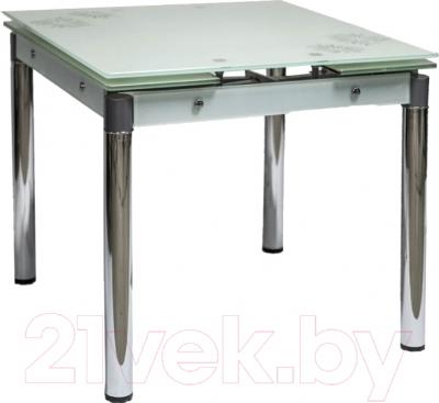 Обеденный стол Седия Karlota 16 (хром/белый с рисунком)