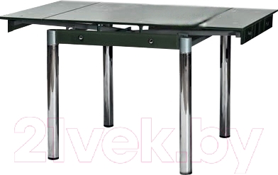 Обеденный стол Седия Karlota 16 (хром/черный с рисунком)