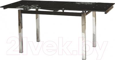 Обеденный стол Седия Karlota 2 (хром/черный с рисунком)