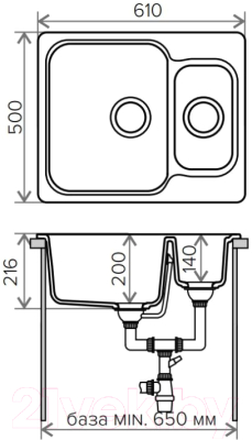 Мойка кухонная Polygran F-09 (терракот)