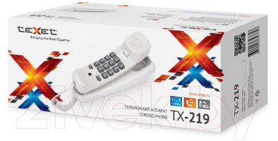 Проводной телефон Texet TX-219 (светло-серый)