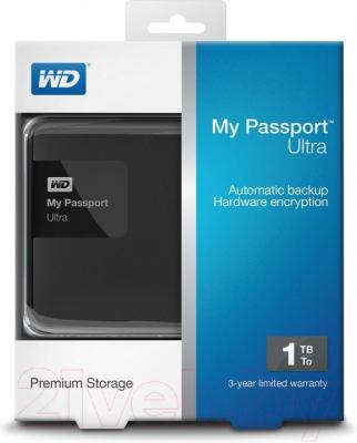Внешний жесткий диск Western Digital My Passport Ultra 1TB Black (WDBGPU0010BBK-EESN)