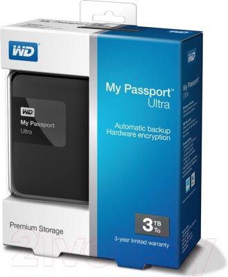 Внешний жесткий диск Western Digital My Passport Ultra 3TB Black (WDBBKD0030BBK-EESN)