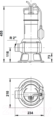 Дренажный насос Grundfos Unilift AP35B.50.06.A1V (96468356)