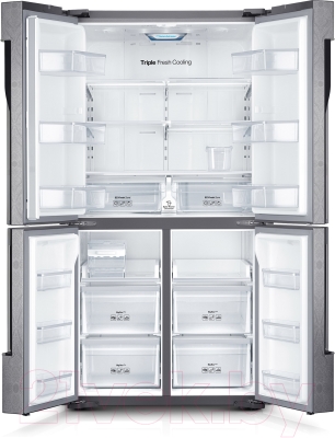 Холодильник с морозильником Samsung RF905QBLAXW