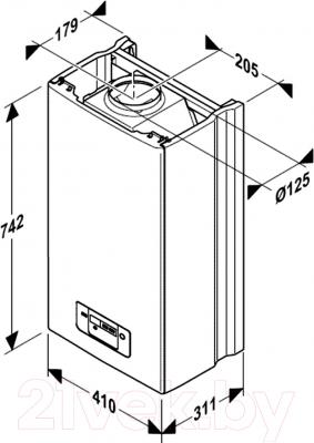 Газовый котел Protherm Гепард 23 MTV - технический чертеж