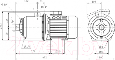 Поверхностный насос Wilo MHI 206-1/Е