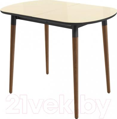 Обеденный стол Мамадома Бейз mini (кремовый/темное дерево)