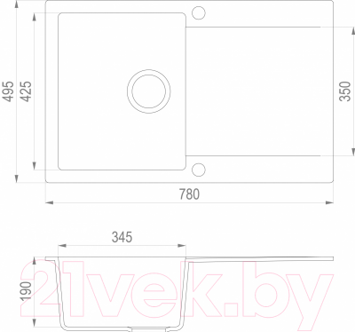 Мойка кухонная Teka Clivo 45 B-TQ / 40148001 (алюминий)