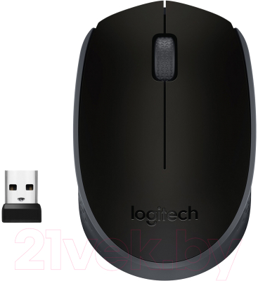 Мышь Logitech M171 910-004424 / 910-004643 (черный/серый)