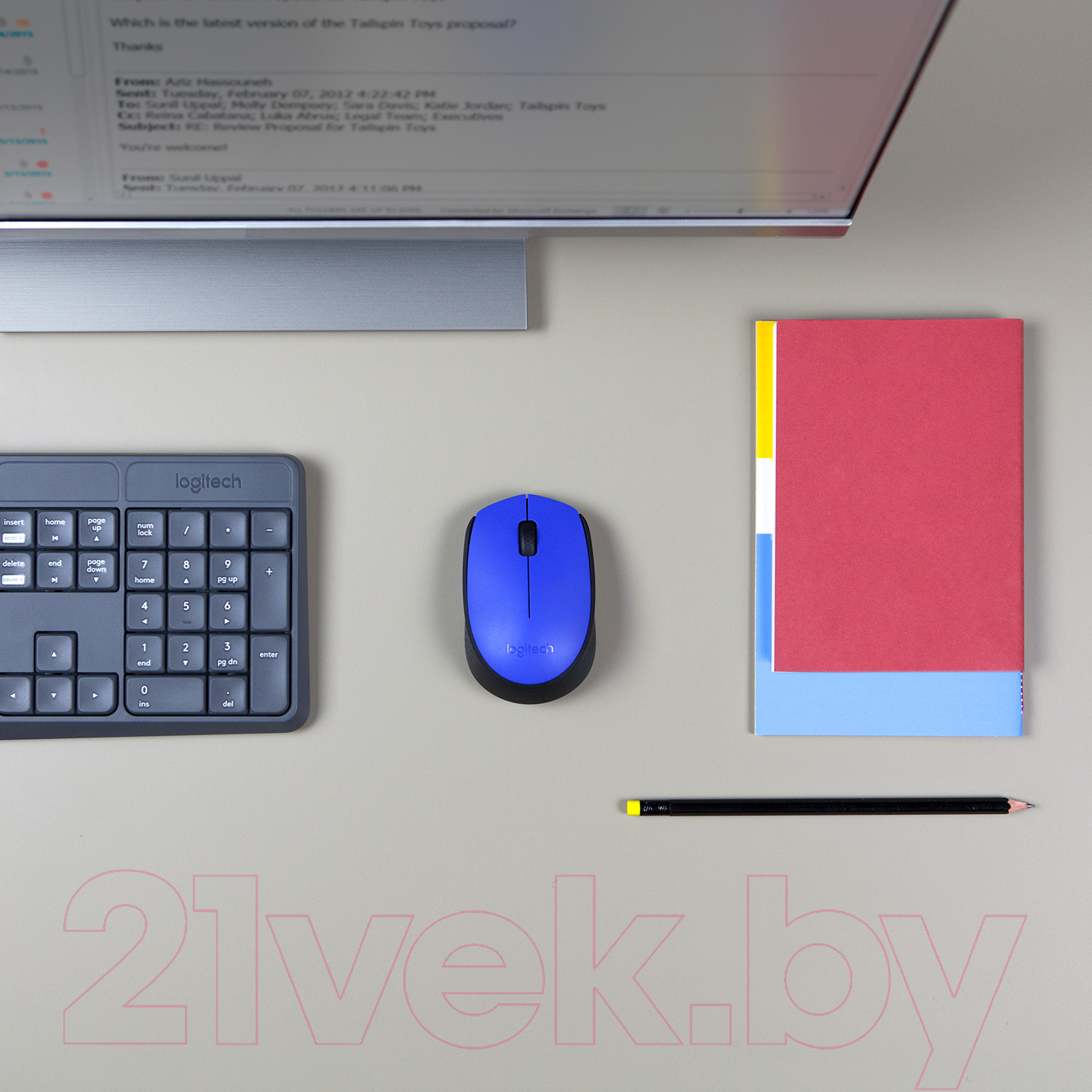 Мышь Logitech M171 910-004640 / 910-004656 (синий/черный) — фото 5