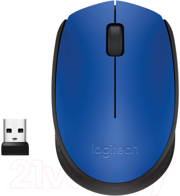 Мышь Logitech M171 910-004640 / 910-004656 (синий/черный)