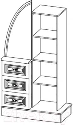 Шкаф Мебель-Неман Василиса СП-001-10 (дуб беленый/патина) - технический чертеж