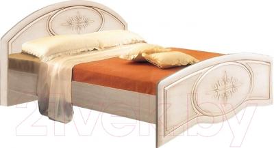 Двуспальная кровать Мебель-Неман Василиса К2-160 (дуб беленый/патина)