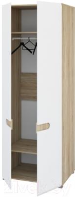 Шкаф Мебель-Неман Леонардо МН-026-22 (белое дерево/дуб сонома) - в открытом виде
