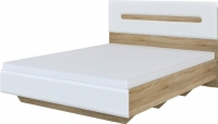 Двуспальная кровать Мебель-Неман Леонардо МН-026-10 (белое дерево/дуб сонома) - 