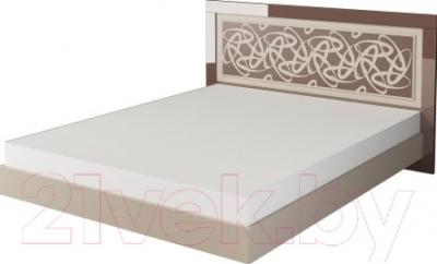 Двуспальная кровать Мебель-Неман Эллипс МН-118-01 (св.-коричневый глянец/капучино)