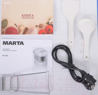 Мультиварка Marta MT-1980 (белый/серебро) - комплектация