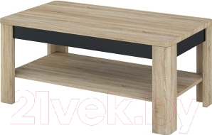 Журнальный столик Мебель-Неман Леонардо МН-221-01 (черный полуглянец/дуб сонома)