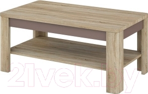 Журнальный столик Мебель-Неман Леонардо МН-221-01 (св.-коричневый глянец/дуб сонома)