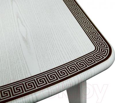 Обеденный стол Древпром Альба 113x71 Греческий Орнамент (антик белый/патина 27) - фрагмент орнамента