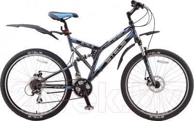 Велосипед STELS Challenger MD 2015 26 (темно-серый/черный/голубой)