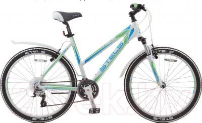 Велосипед STELS Miss 6500 V 2016 (19, белый/салатовый/голубой)
